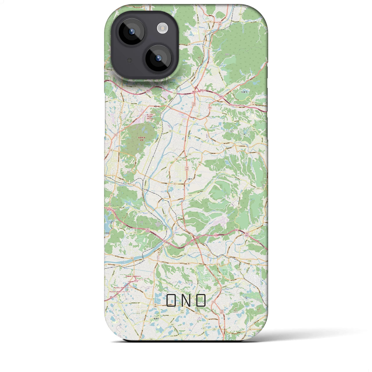【小野(兵庫県)】地図柄iPhoneケース(バックカバータイプ)