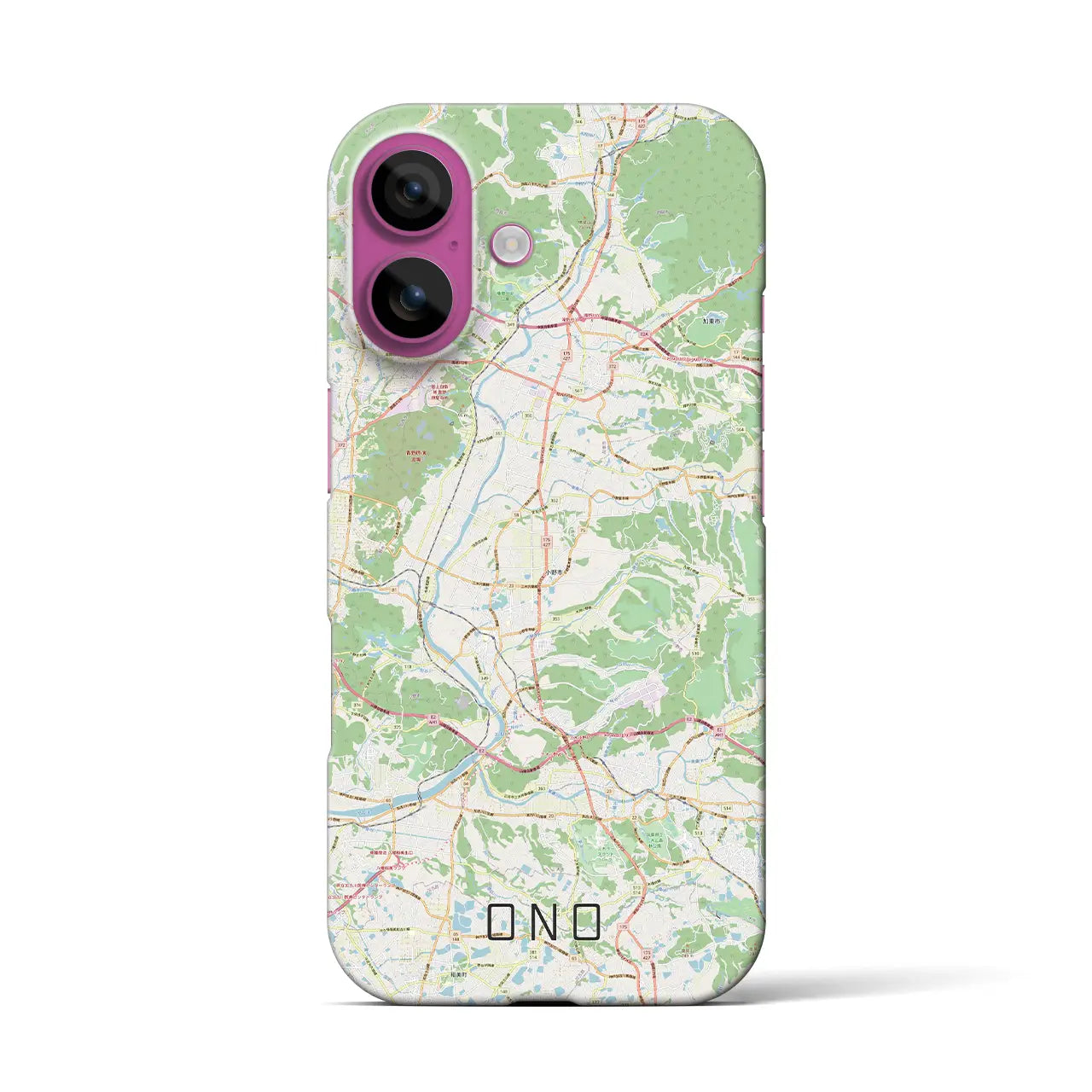 【小野(兵庫県)】地図柄iPhoneケース(バックカバータイプ)