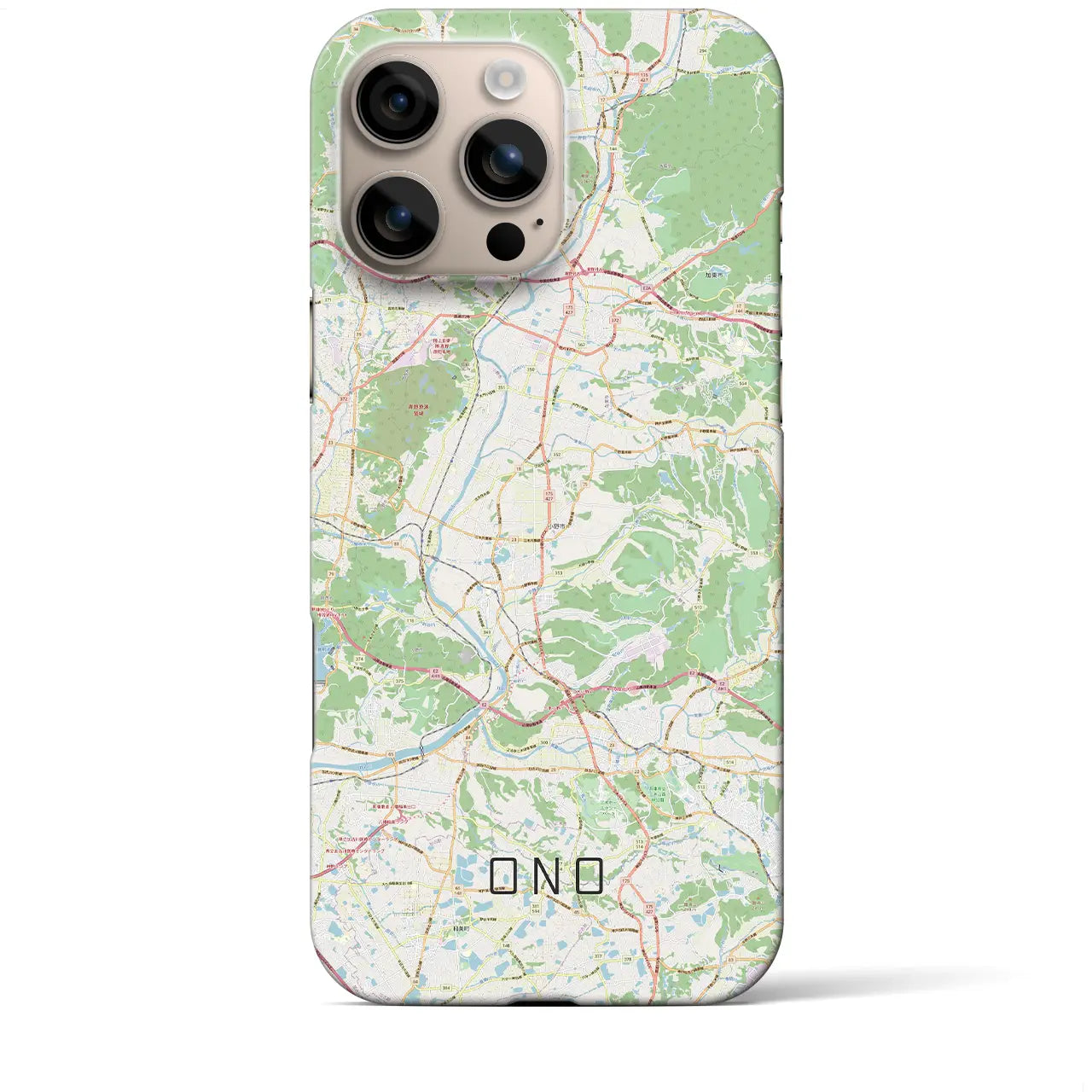 【小野(兵庫県)】地図柄iPhoneケース(バックカバータイプ)