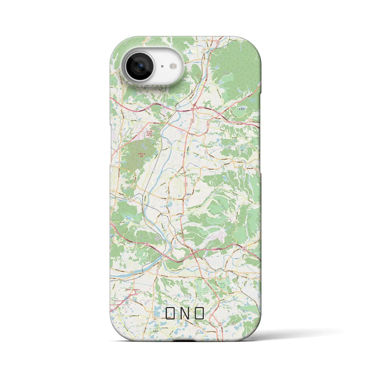 【小野(兵庫県)】地図柄iPhoneケース(バックカバータイプ)