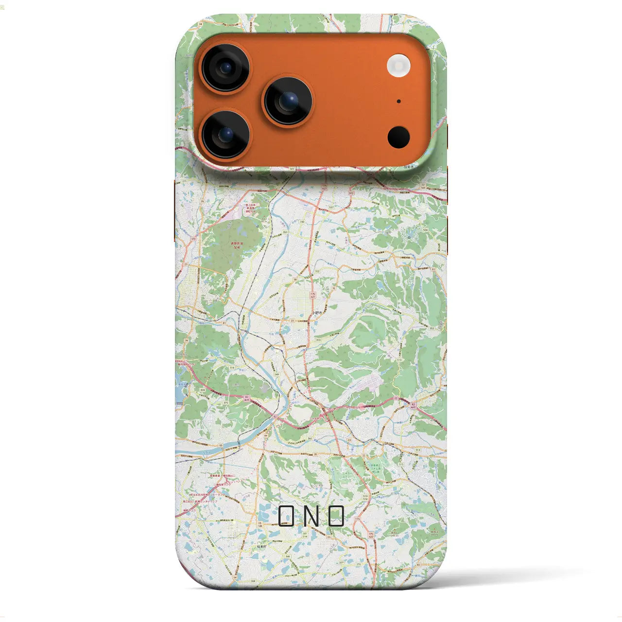 【小野(兵庫県)】地図柄iPhoneケース(バックカバータイプ)