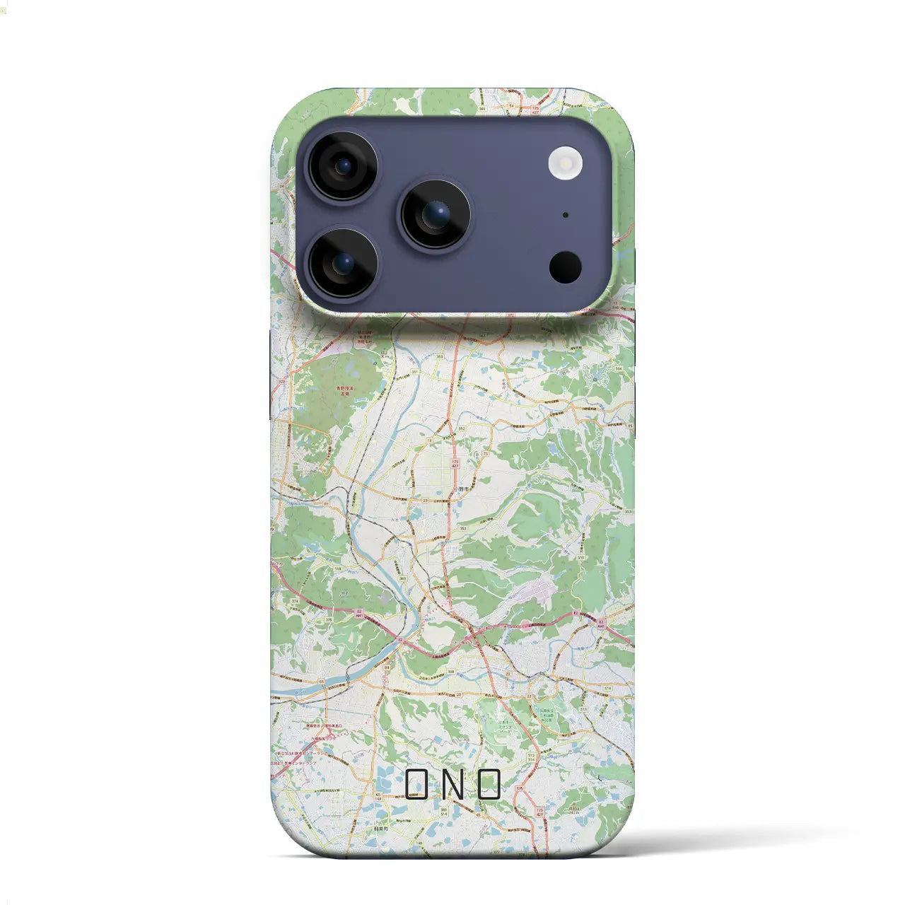 【小野(兵庫県)】地図柄iPhoneケース(バックカバータイプ)