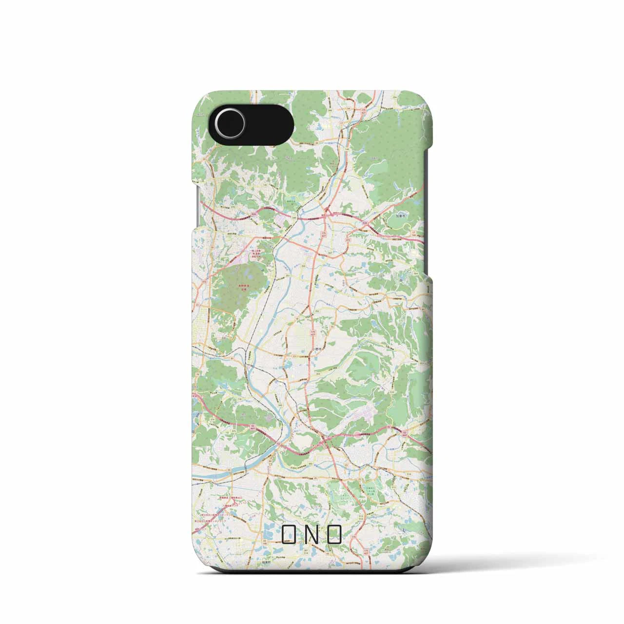 【小野(兵庫県)】地図柄iPhoneケース(バックカバータイプ)