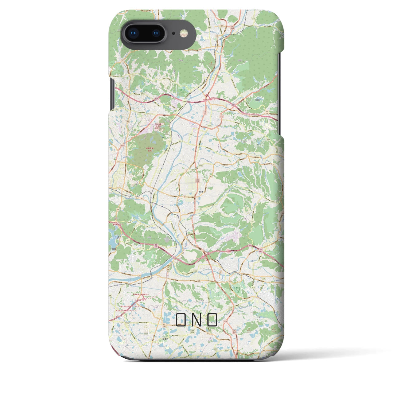 【小野(兵庫県)】地図柄iPhoneケース(バックカバータイプ)