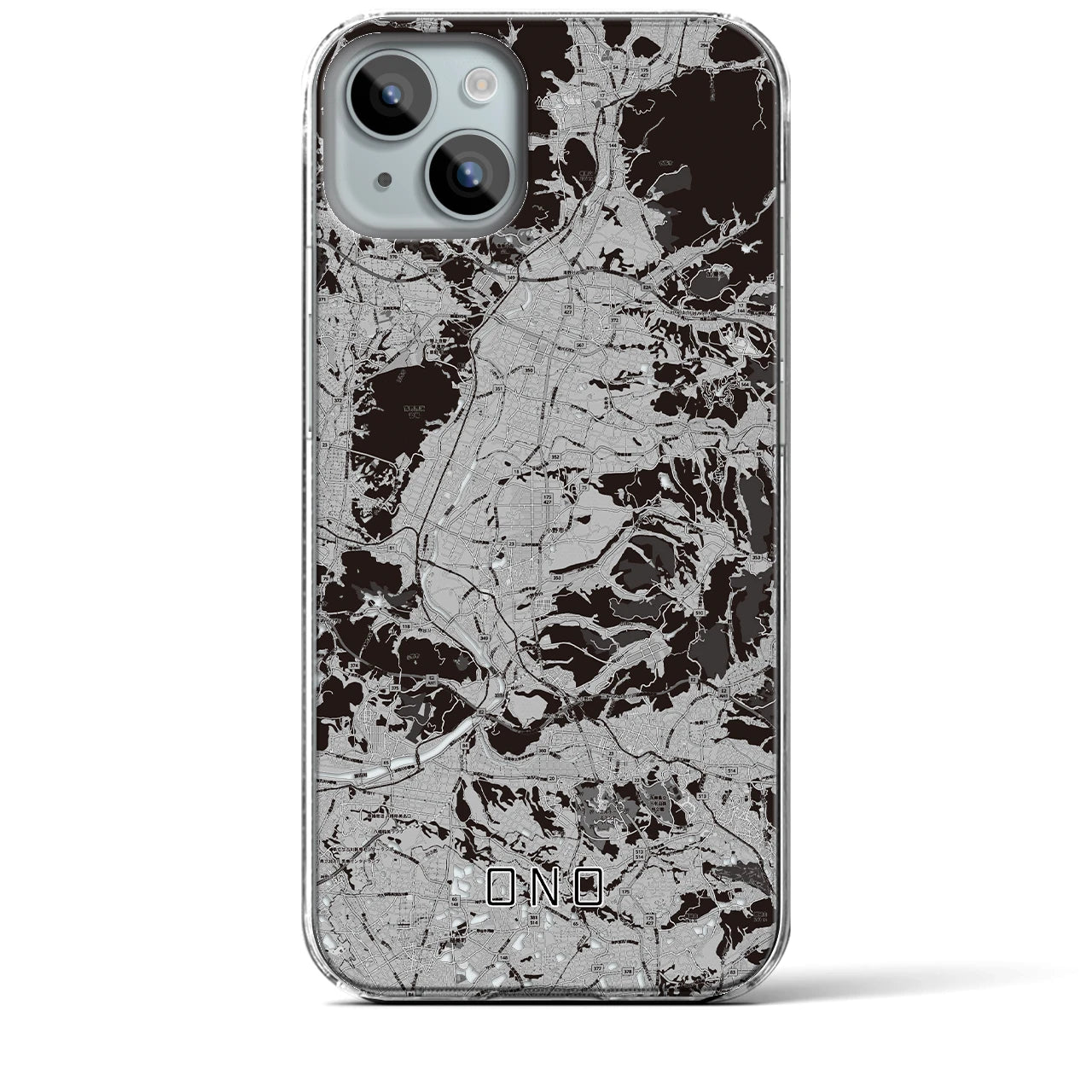 【小野(兵庫県)】地図柄iPhoneケース(クリアタイプ)