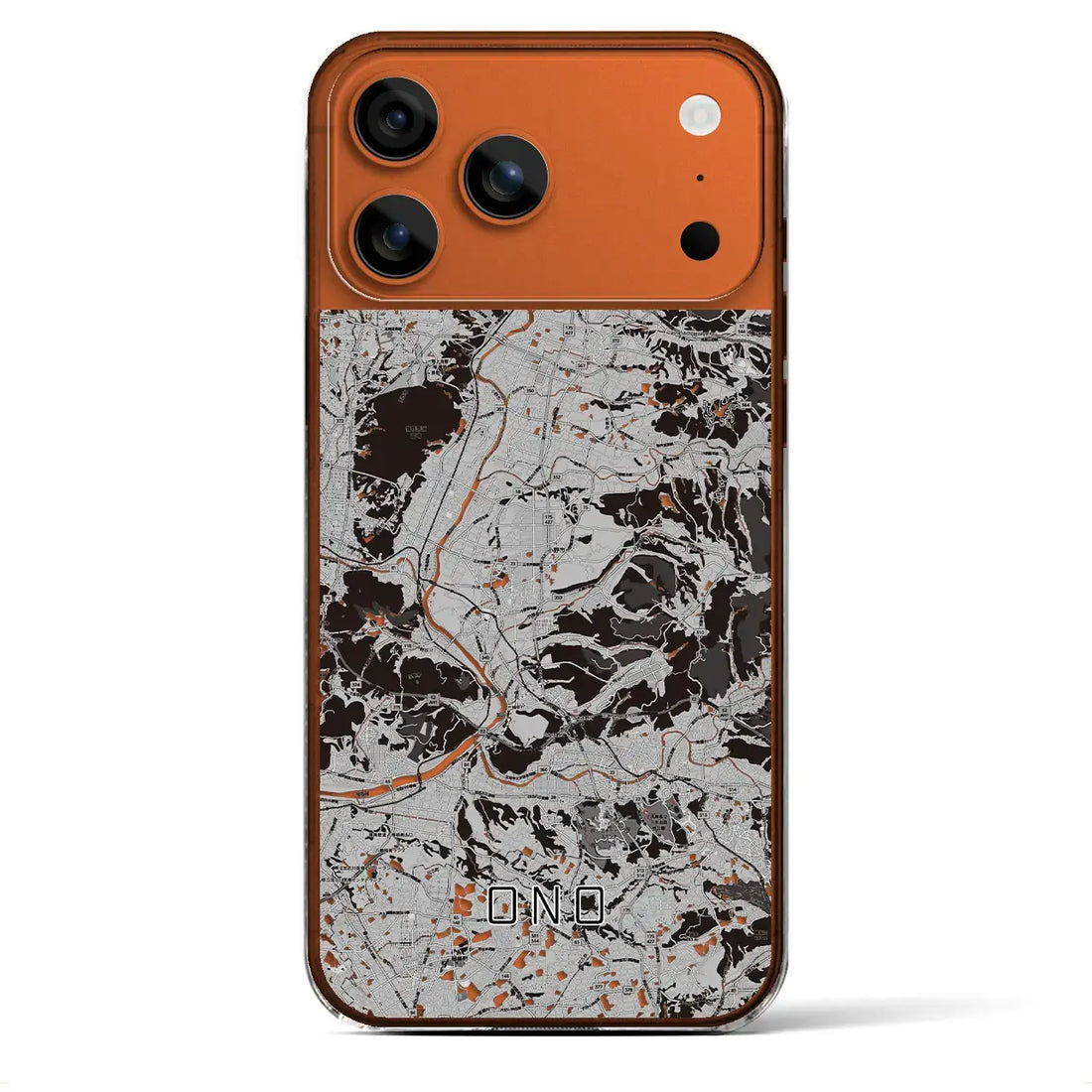 【小野(兵庫県)】地図柄iPhoneケース(クリアタイプ)