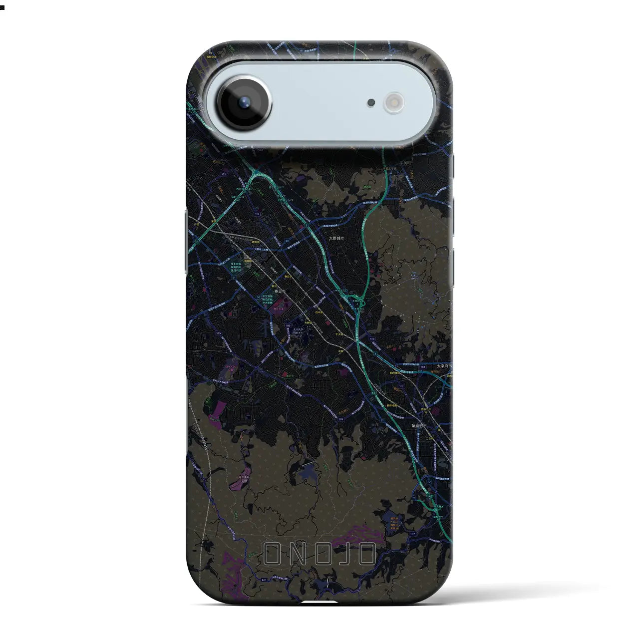 【大野城(福岡県)】地図柄iPhoneケース(バックカバータイプ)