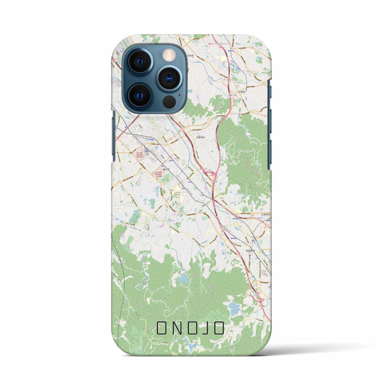 【大野城(福岡県)】地図柄iPhoneケース(バックカバータイプ)