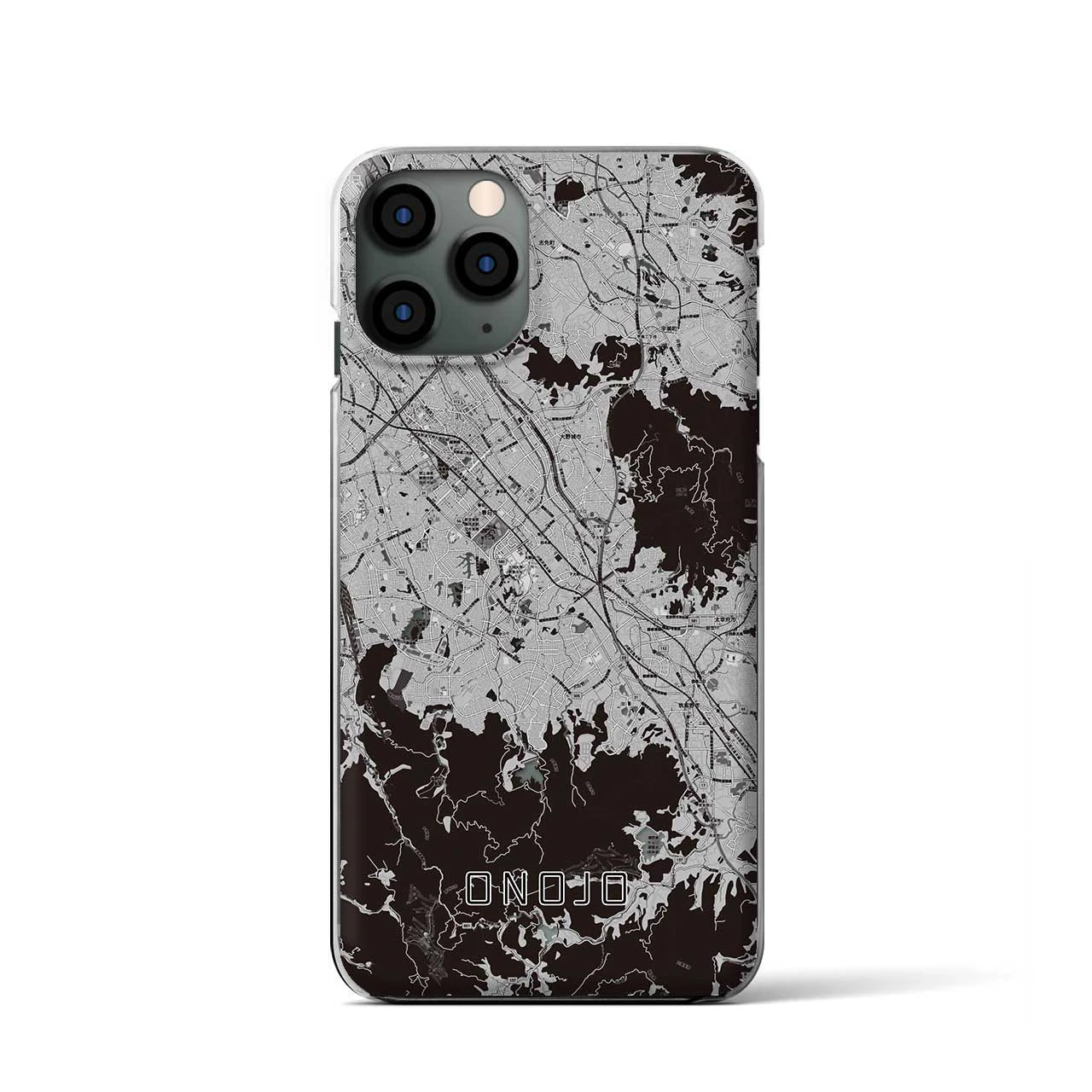 【大野城(福岡県)】地図柄iPhoneケース(クリアタイプ)