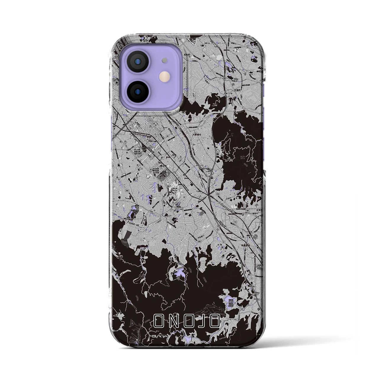 【大野城(福岡県)】地図柄iPhoneケース(クリアタイプ)