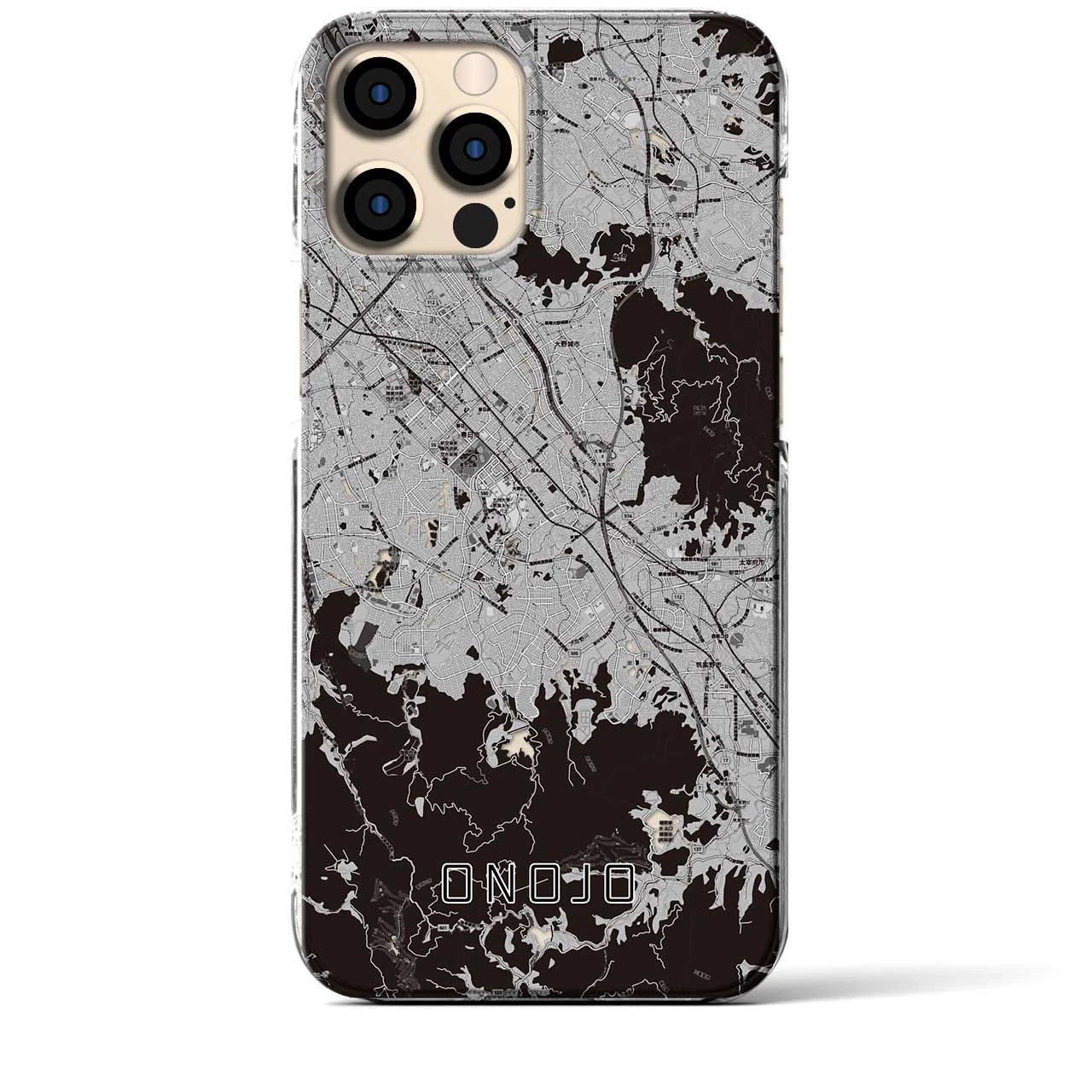 【大野城(福岡県)】地図柄iPhoneケース(クリアタイプ)