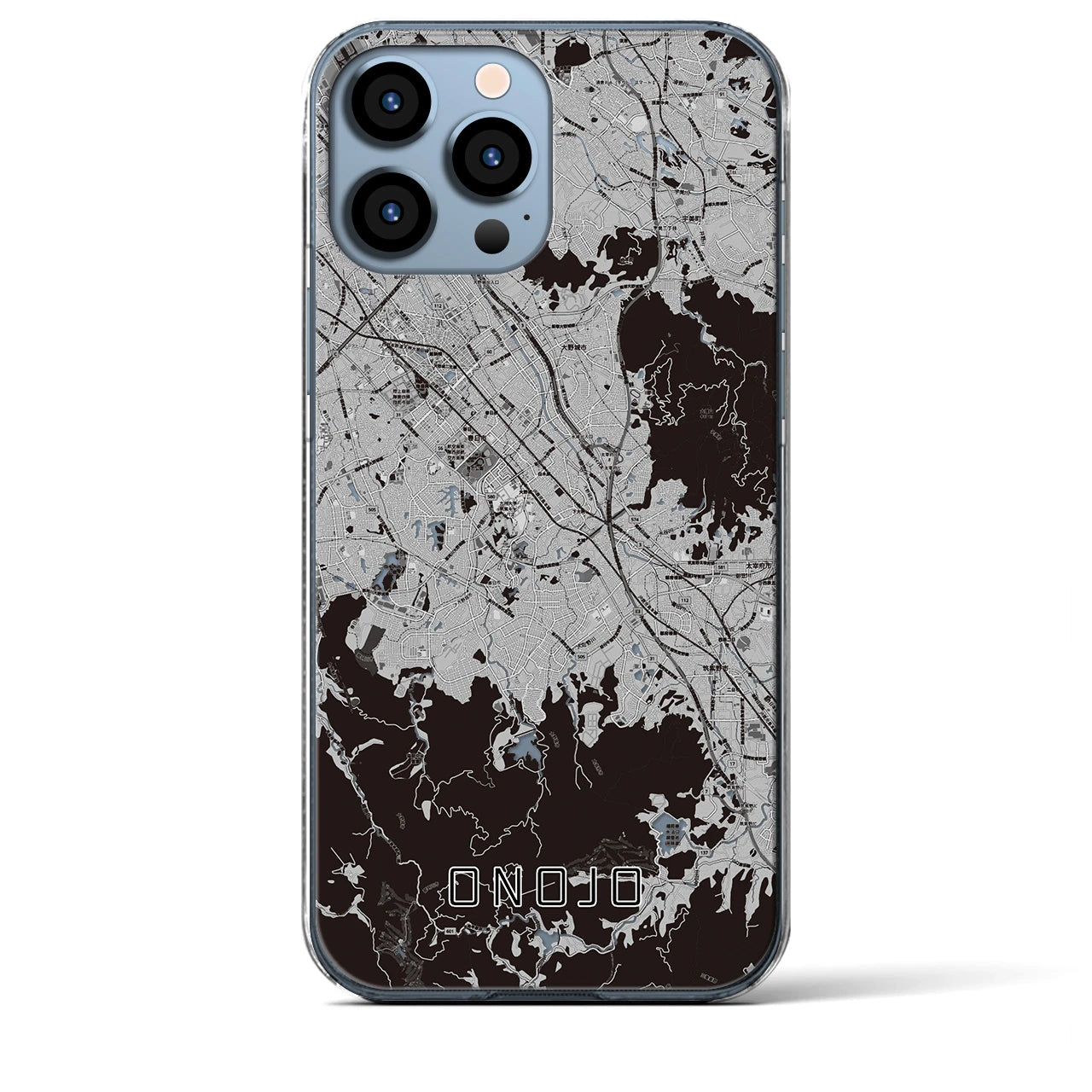 【大野城(福岡県)】地図柄iPhoneケース(クリアタイプ)