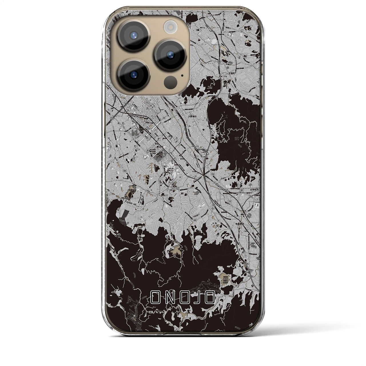 【大野城(福岡県)】地図柄iPhoneケース(クリアタイプ)