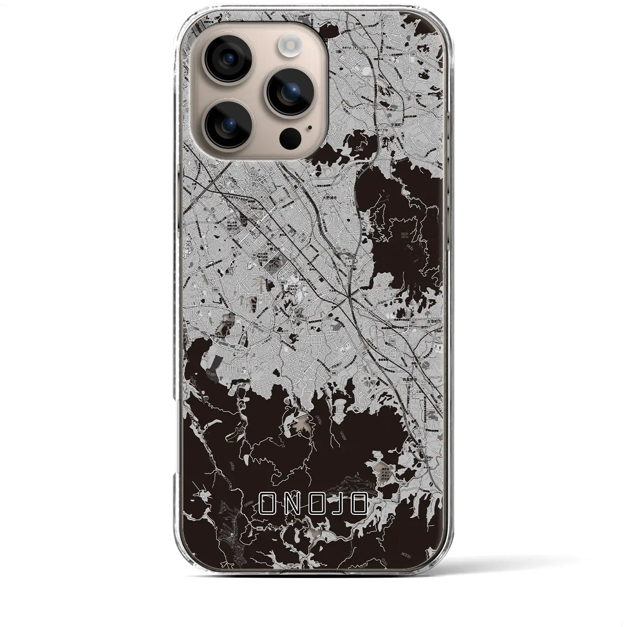 【大野城(福岡県)】地図柄iPhoneケース(クリアタイプ)