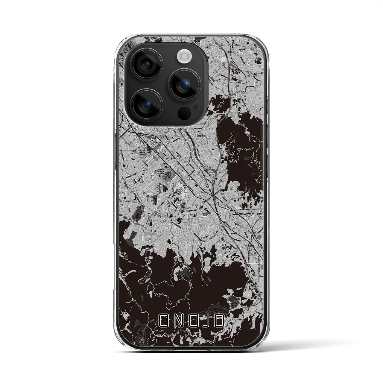 【大野城(福岡県)】地図柄iPhoneケース(クリアタイプ)