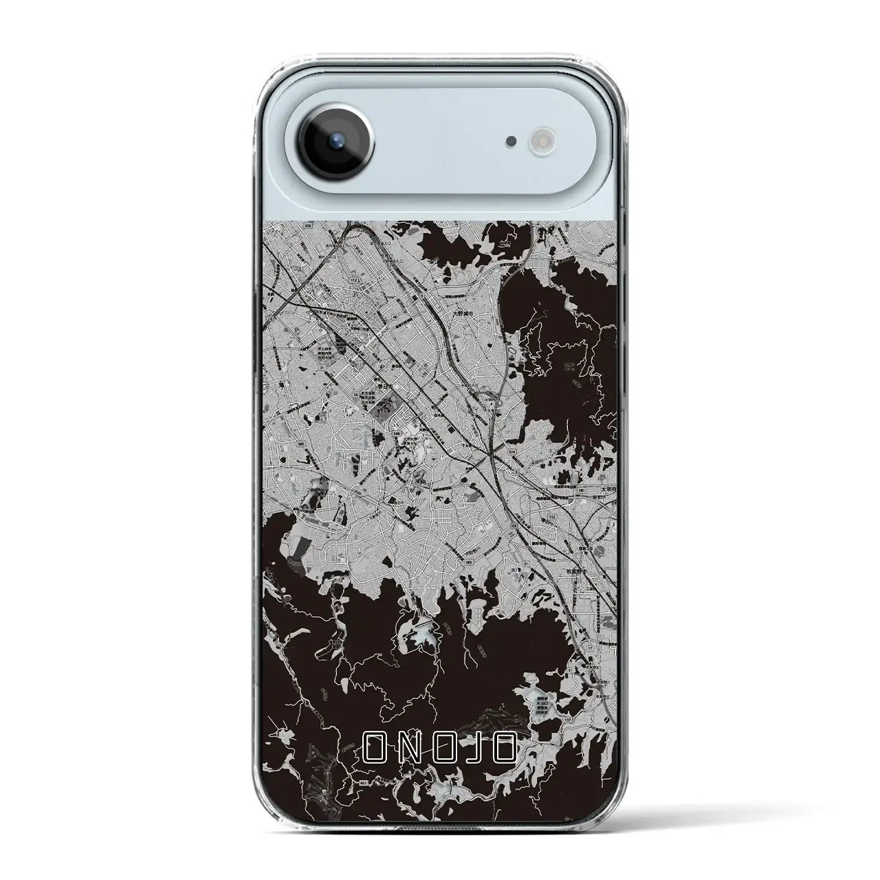 【大野城(福岡県)】地図柄iPhoneケース(クリアタイプ)