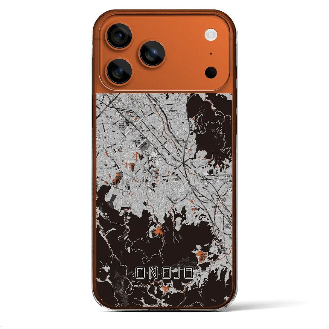 【大野城(福岡県)】地図柄iPhoneケース(クリアタイプ)