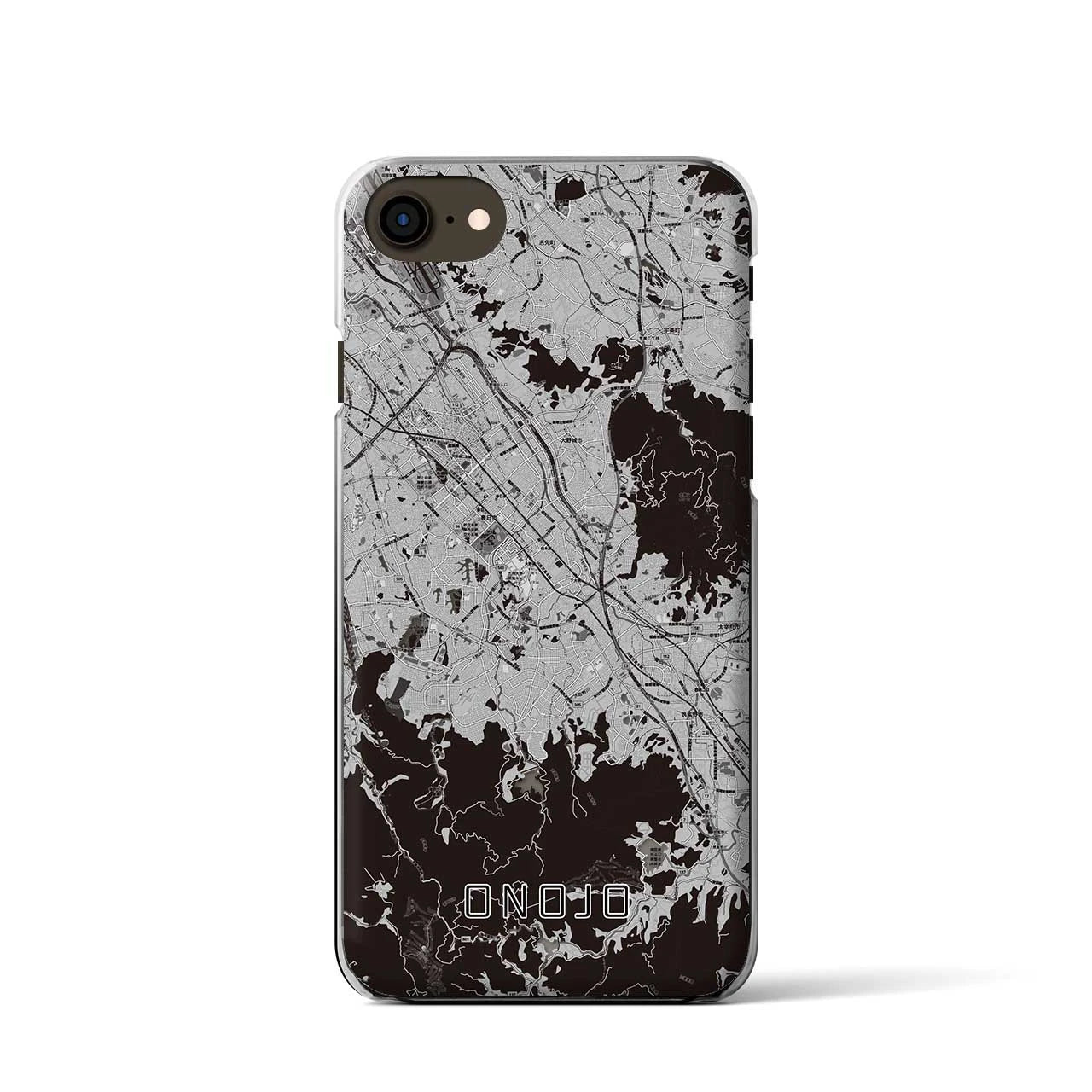 【大野城(福岡県)】地図柄iPhoneケース(クリアタイプ)