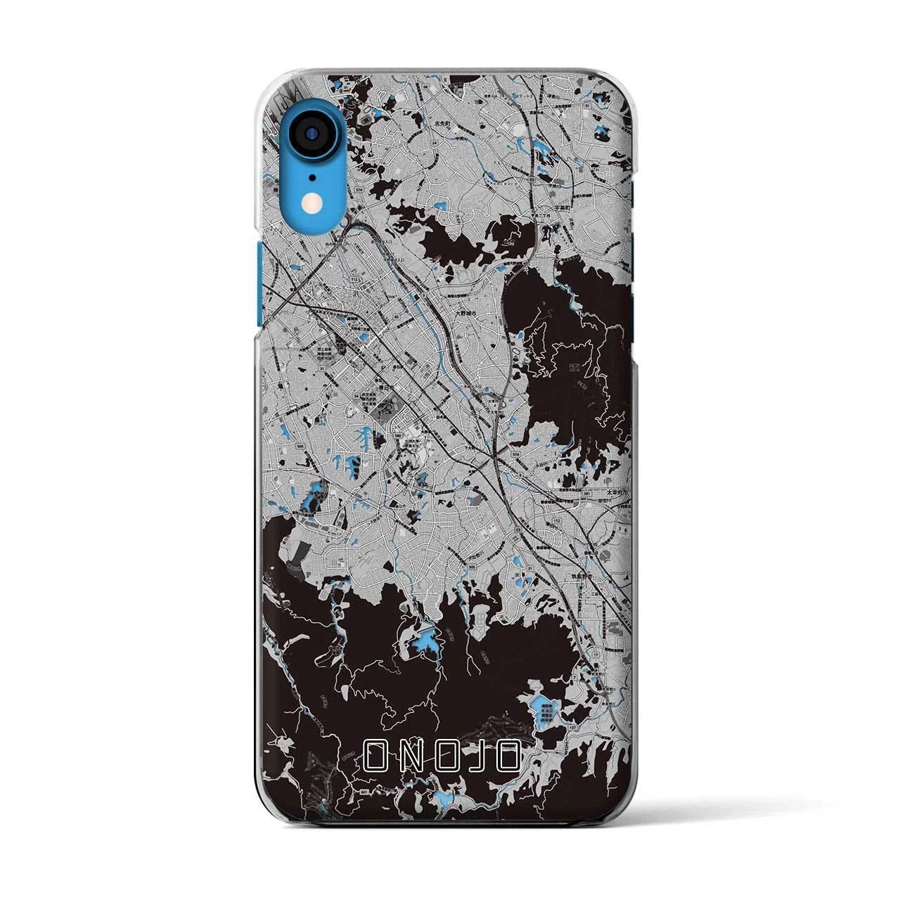 【大野城(福岡県)】地図柄iPhoneケース(クリアタイプ)