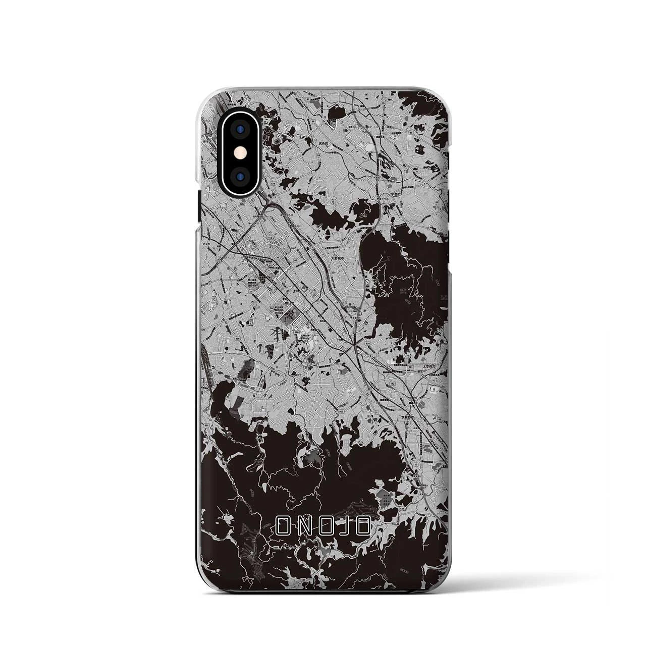 【大野城(福岡県)】地図柄iPhoneケース(クリアタイプ)