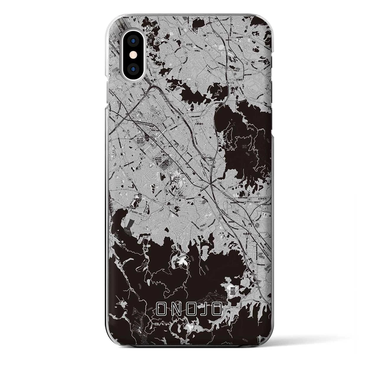 【大野城(福岡県)】地図柄iPhoneケース(クリアタイプ)