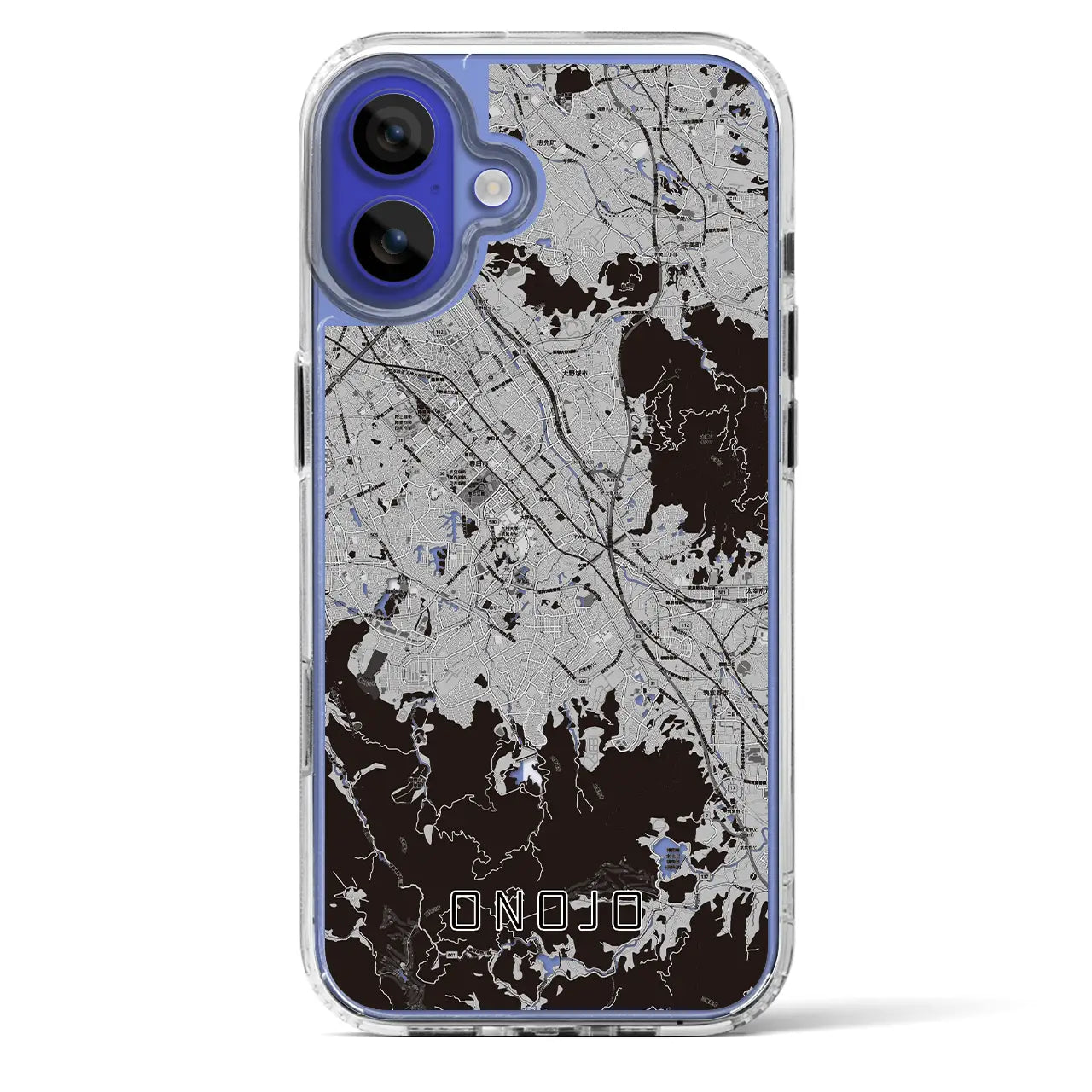 【大野城(福岡県)】地図柄iPhoneケース(MagSafeタイプ)