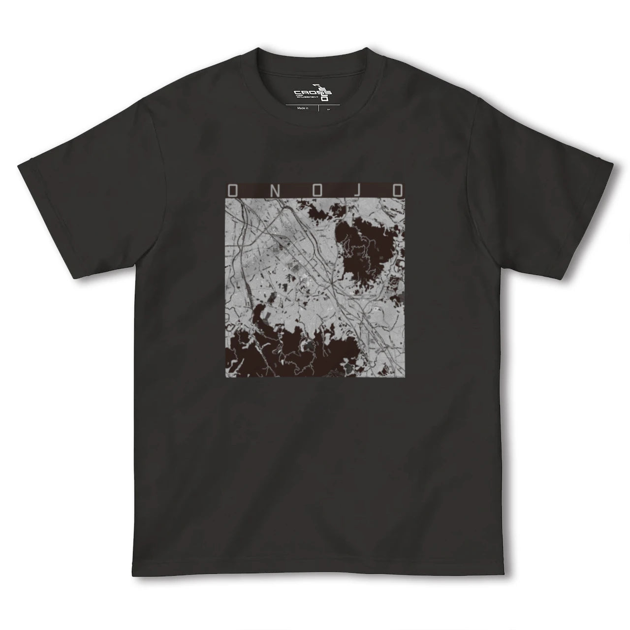 【大野城(福岡県)】地図柄ヘビーウェイトTシャツ