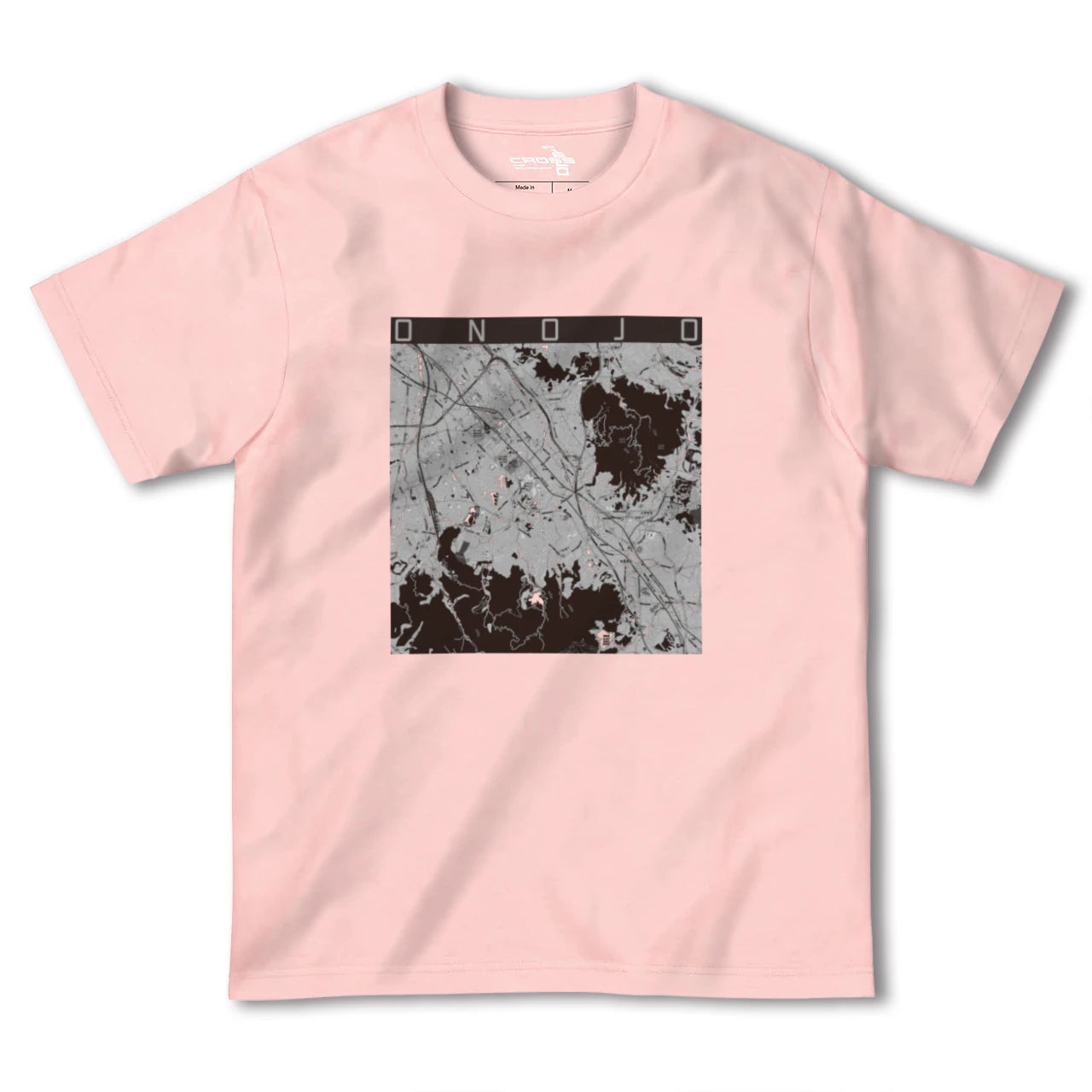 【大野城(福岡県)】地図柄ヘビーウェイトTシャツ