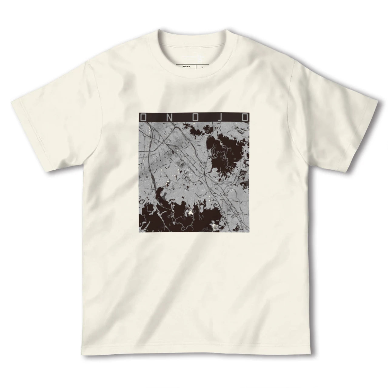 【大野城(福岡県)】地図柄ヘビーウェイトTシャツ