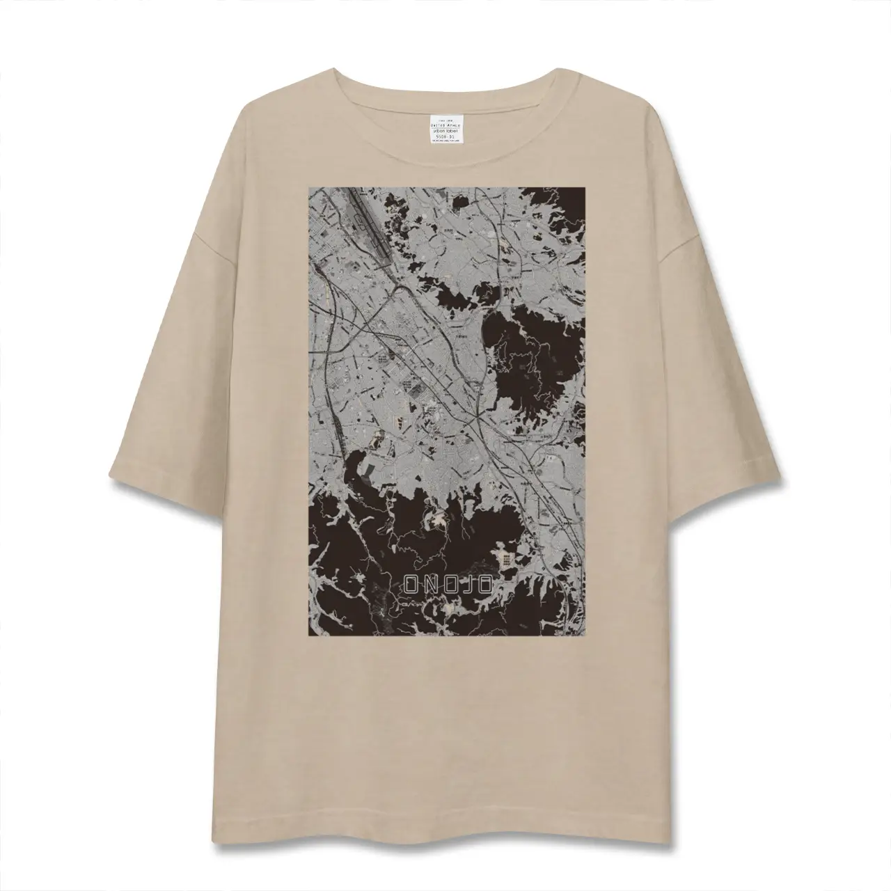 【大野城(福岡県)】地図柄ビッグシルエットTシャツ