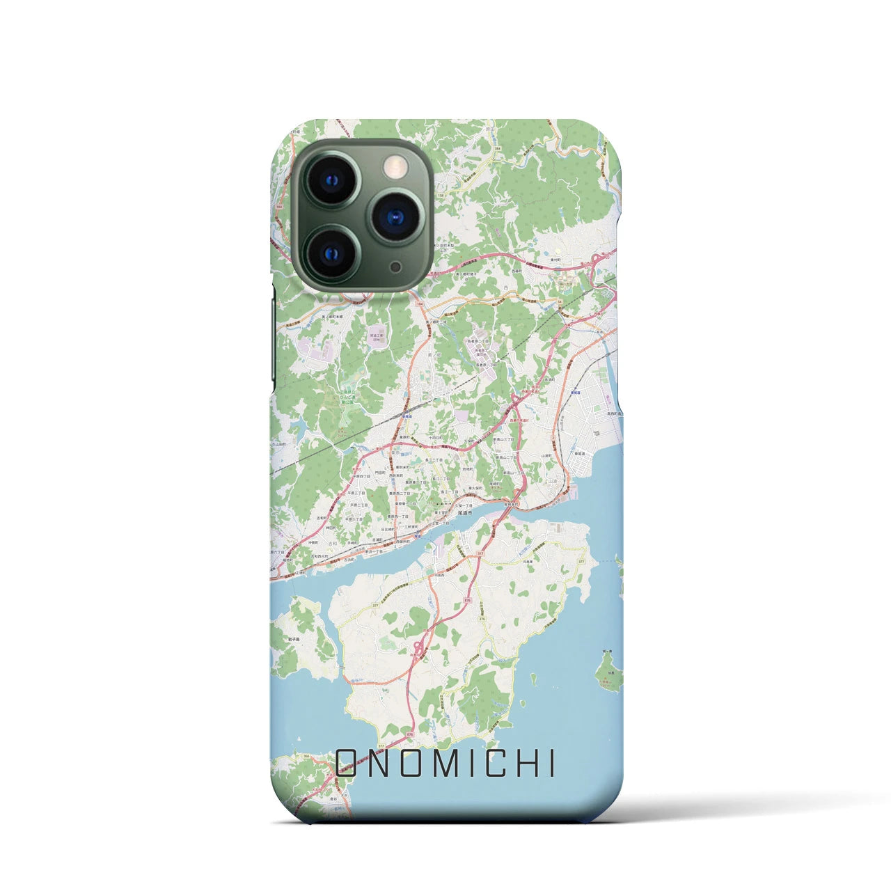 【尾道(広島県)】地図柄iPhoneケース(バックカバータイプ)