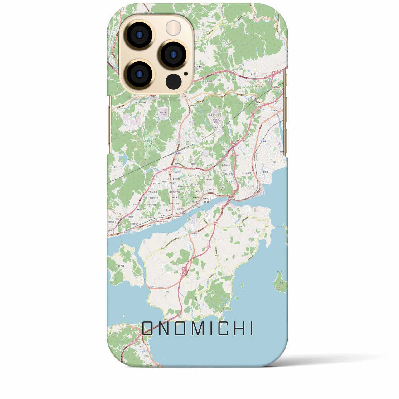 【尾道(広島県)】地図柄iPhoneケース(バックカバータイプ)