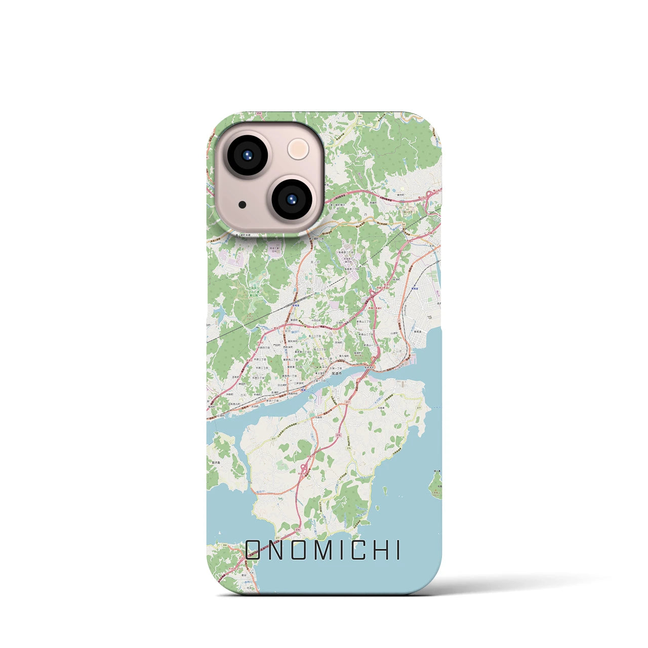 【尾道(広島県)】地図柄iPhoneケース(バックカバータイプ)