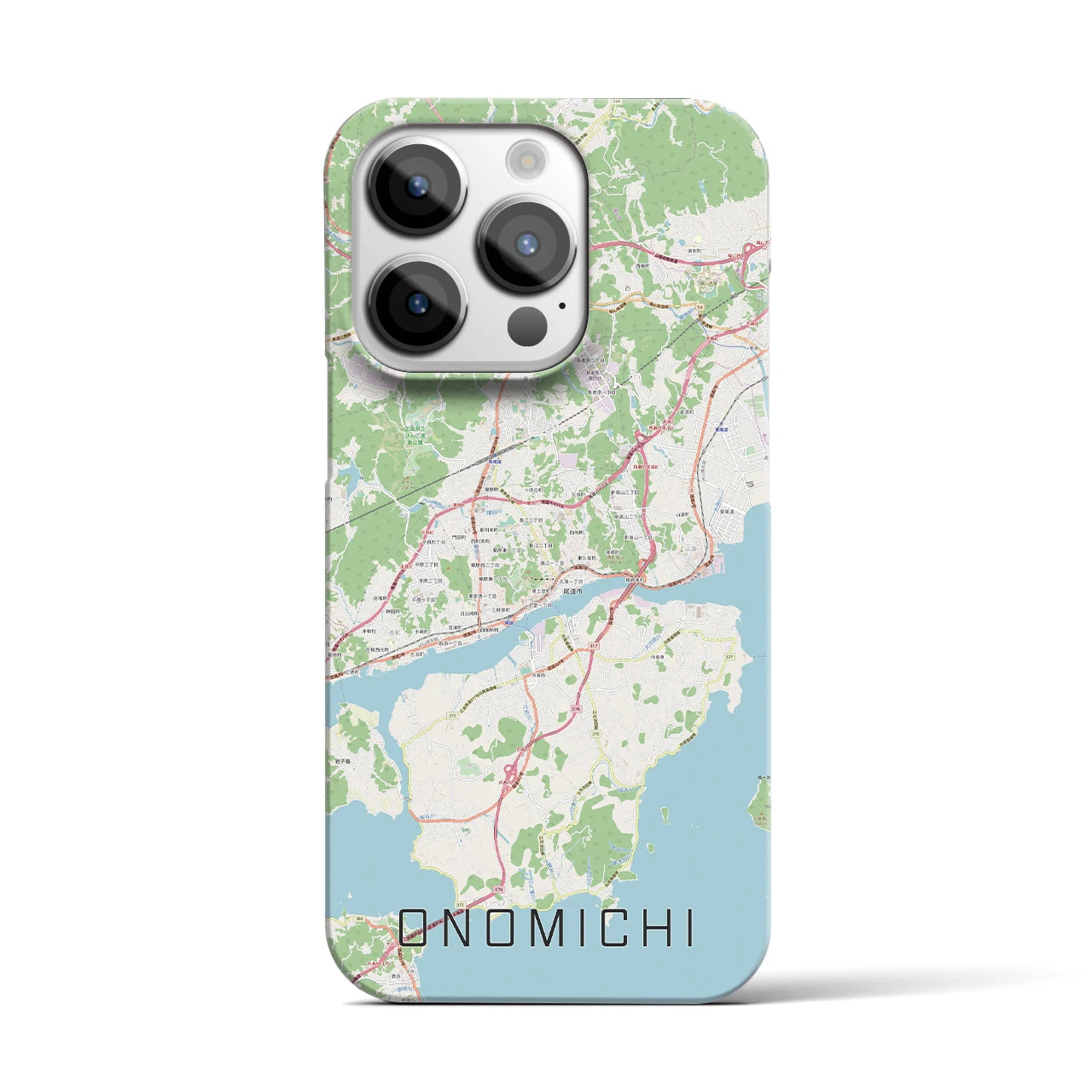 【尾道(広島県)】地図柄iPhoneケース(バックカバータイプ)