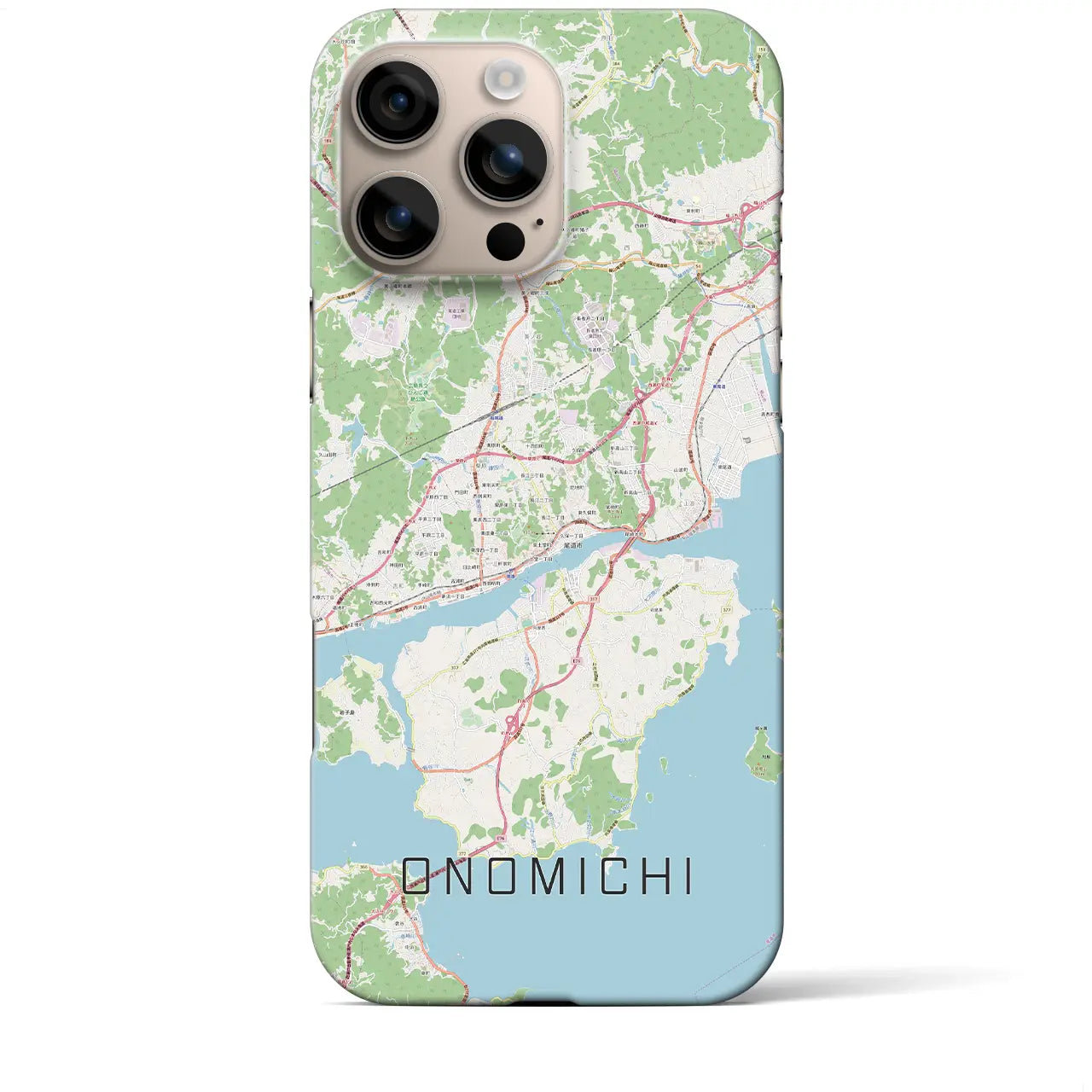 【尾道(広島県)】地図柄iPhoneケース(バックカバータイプ)