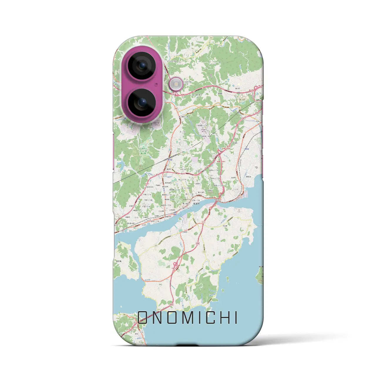 【尾道(広島県)】地図柄iPhoneケース(バックカバータイプ)