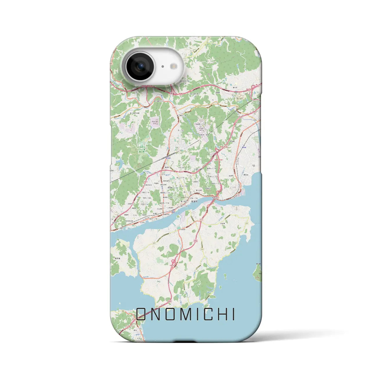 【尾道(広島県)】地図柄iPhoneケース(バックカバータイプ)