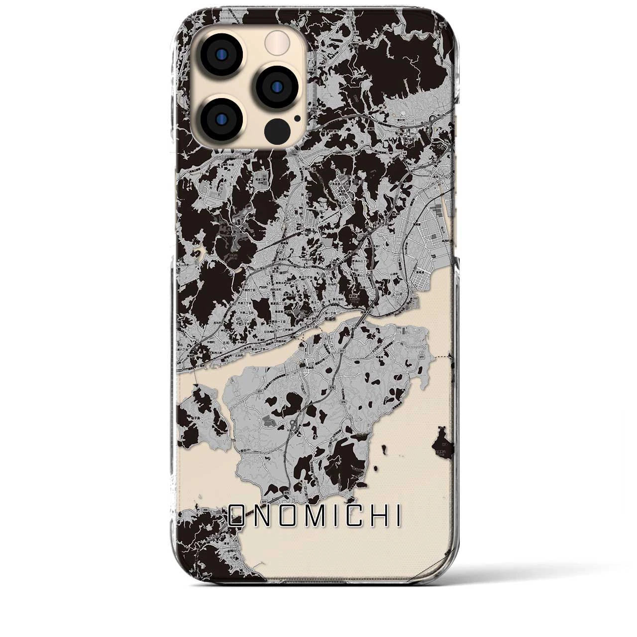 【尾道(広島県)】地図柄iPhoneケース(クリアタイプ)