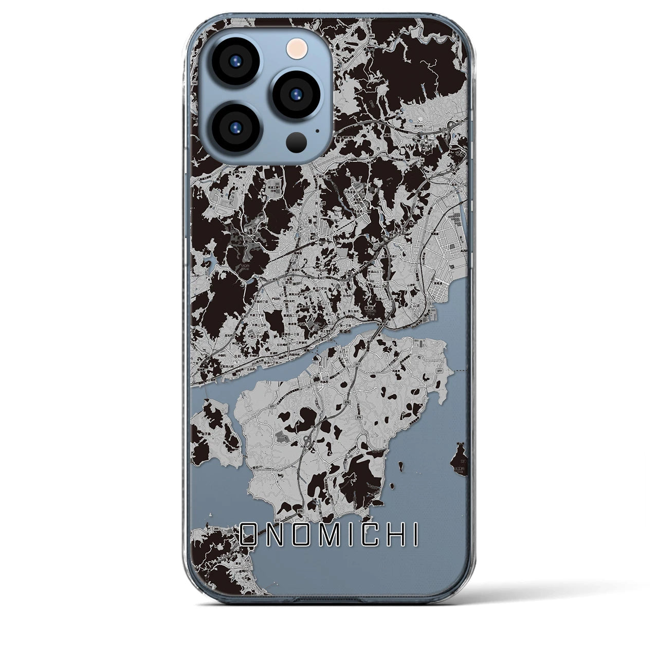 【尾道(広島県)】地図柄iPhoneケース(クリアタイプ)