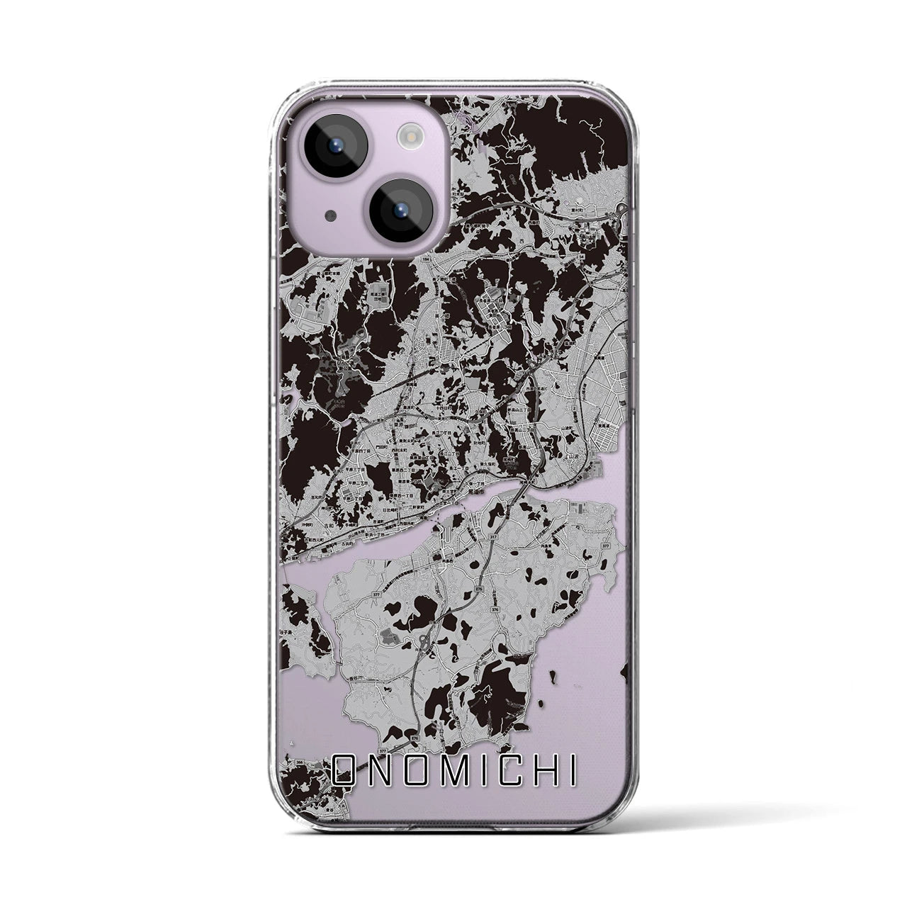 【尾道(広島県)】地図柄iPhoneケース(クリアタイプ)