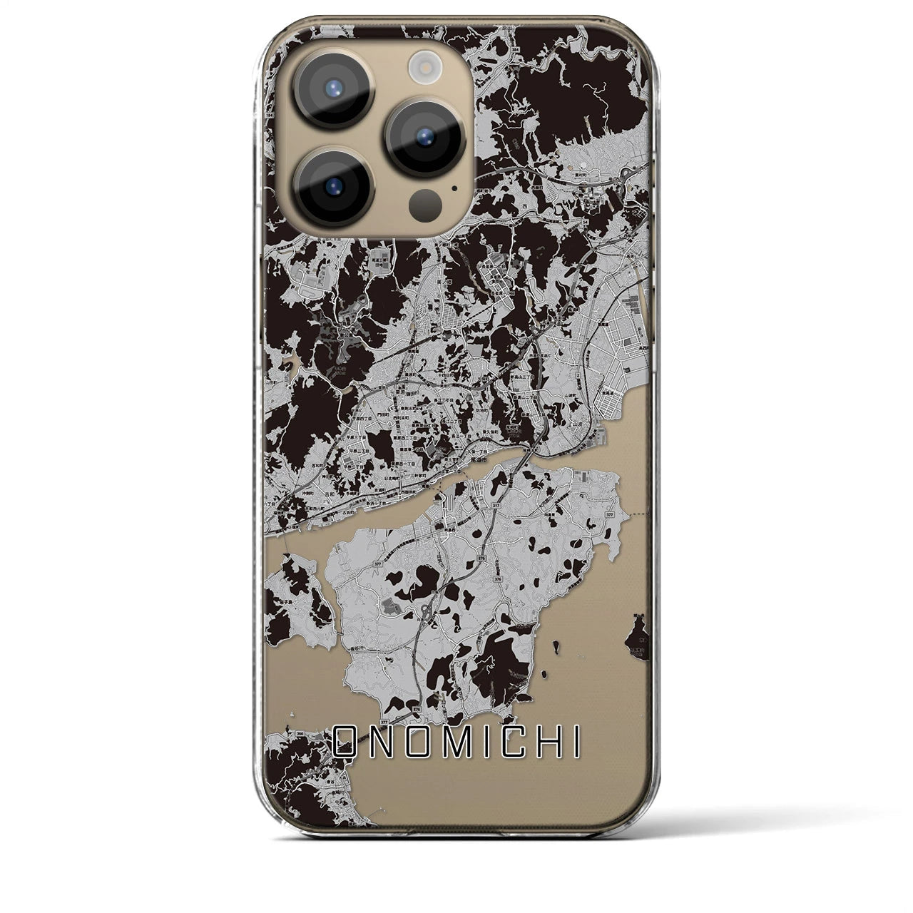 【尾道(広島県)】地図柄iPhoneケース(クリアタイプ)