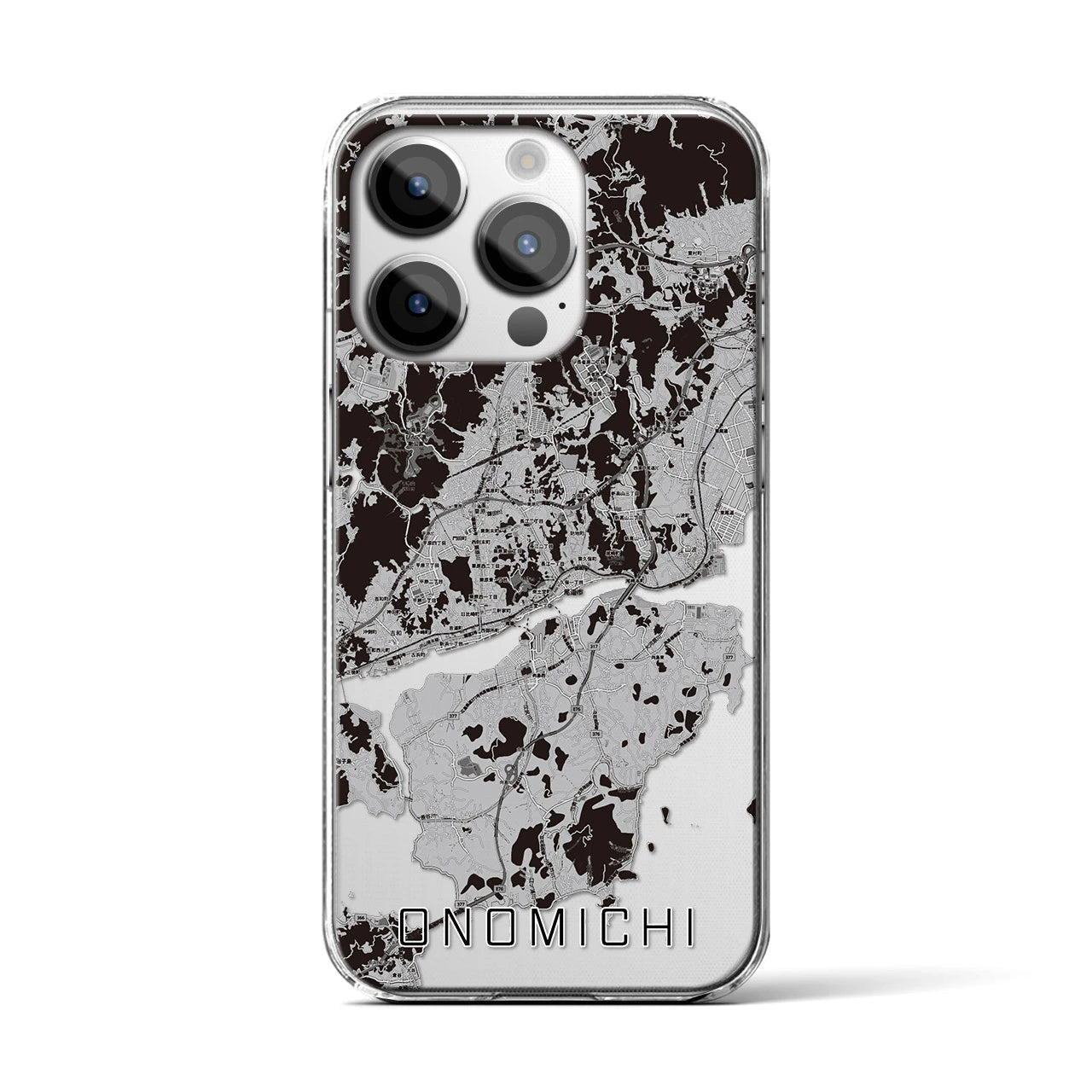 【尾道(広島県)】地図柄iPhoneケース(クリアタイプ)