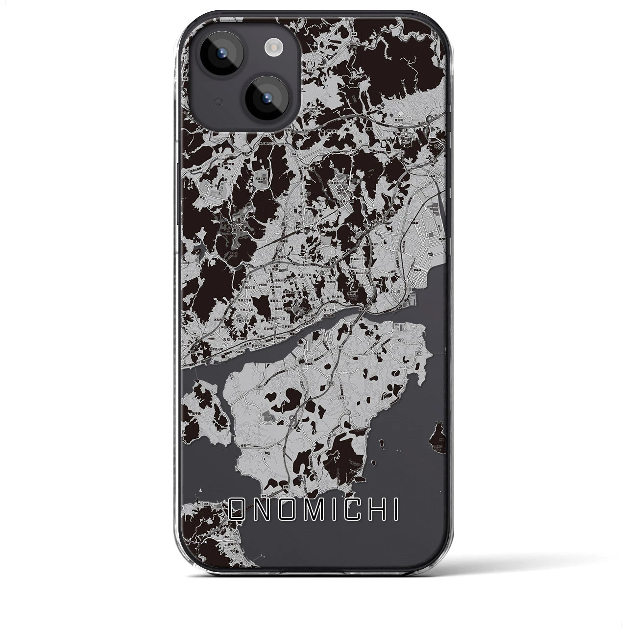 【尾道(広島県)】地図柄iPhoneケース(クリアタイプ)