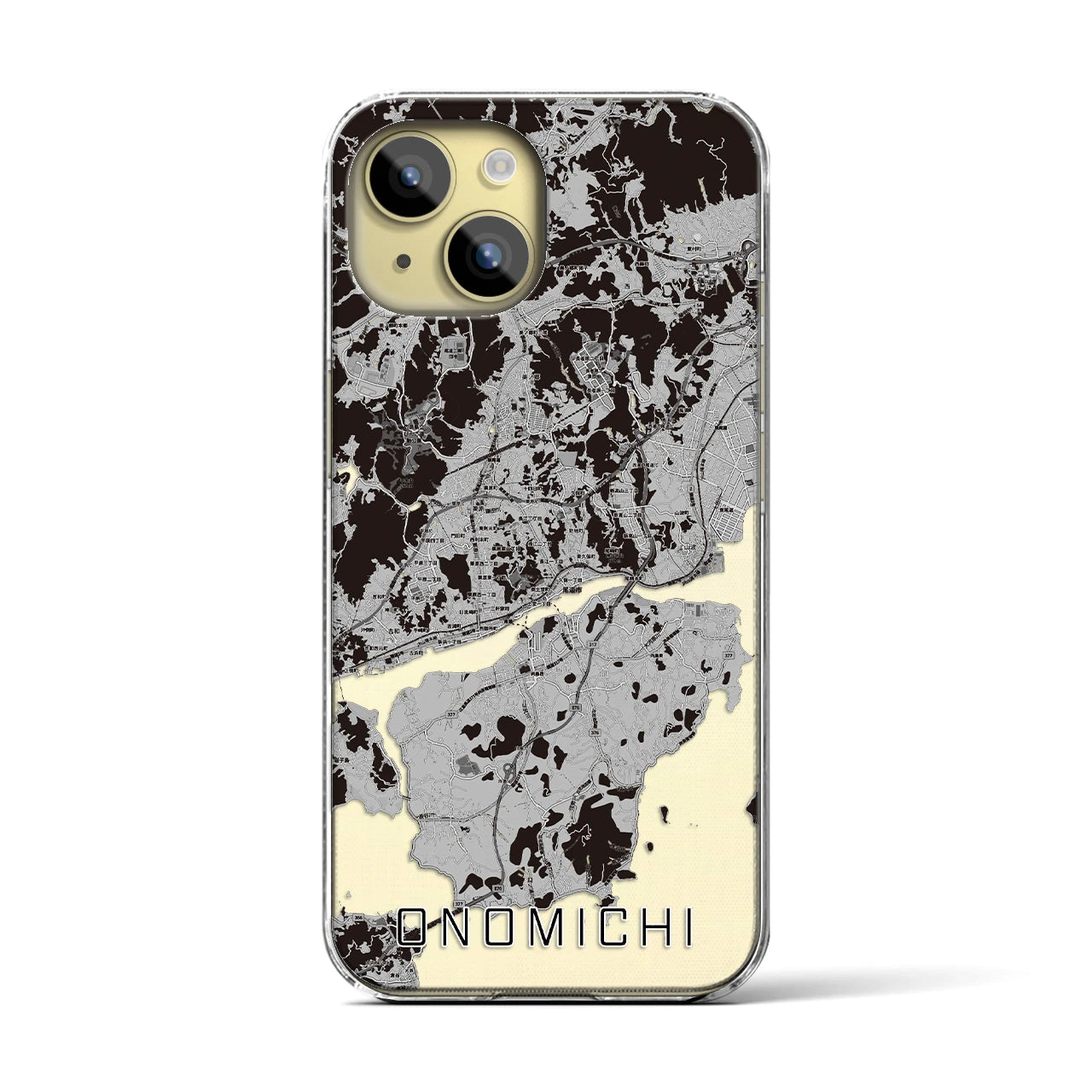 【尾道(広島県)】地図柄iPhoneケース(クリアタイプ)