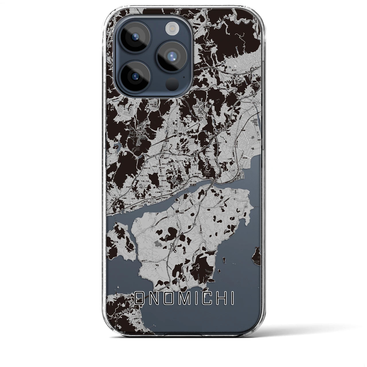 【尾道(広島県)】地図柄iPhoneケース(クリアタイプ)