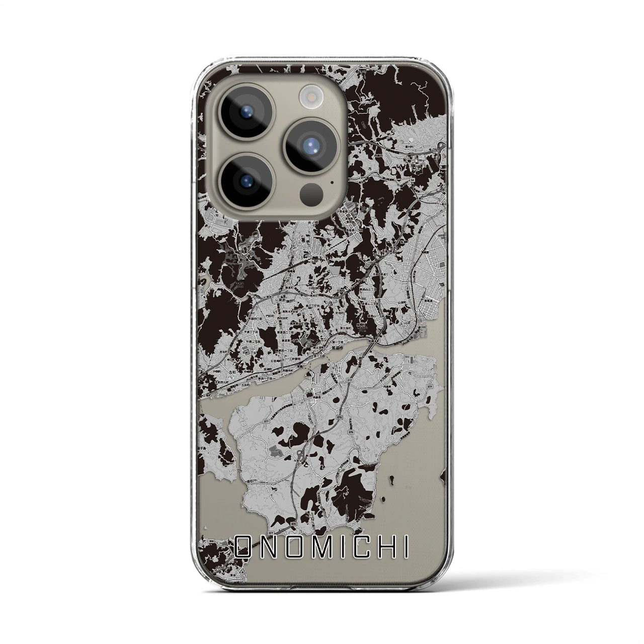 【尾道(広島県)】地図柄iPhoneケース(クリアタイプ)