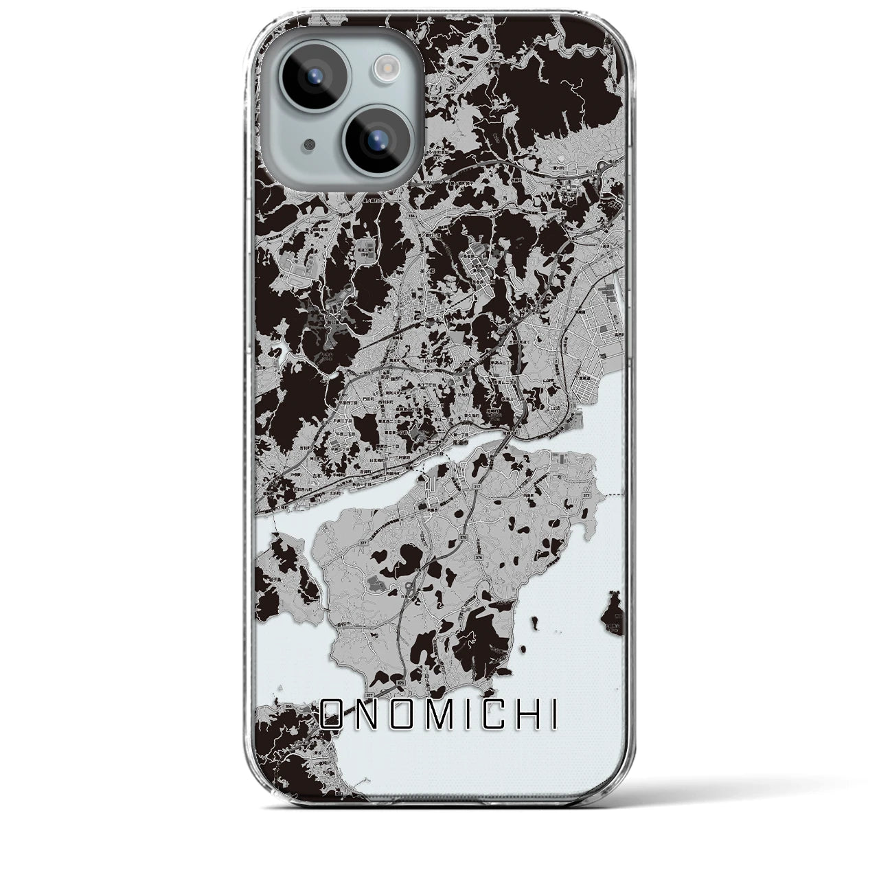 【尾道(広島県)】地図柄iPhoneケース(クリアタイプ)