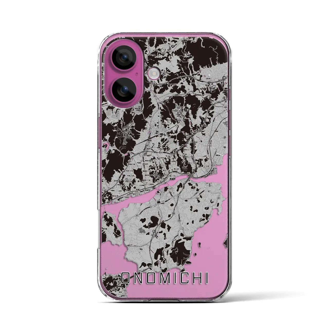 【尾道(広島県)】地図柄iPhoneケース(クリアタイプ)