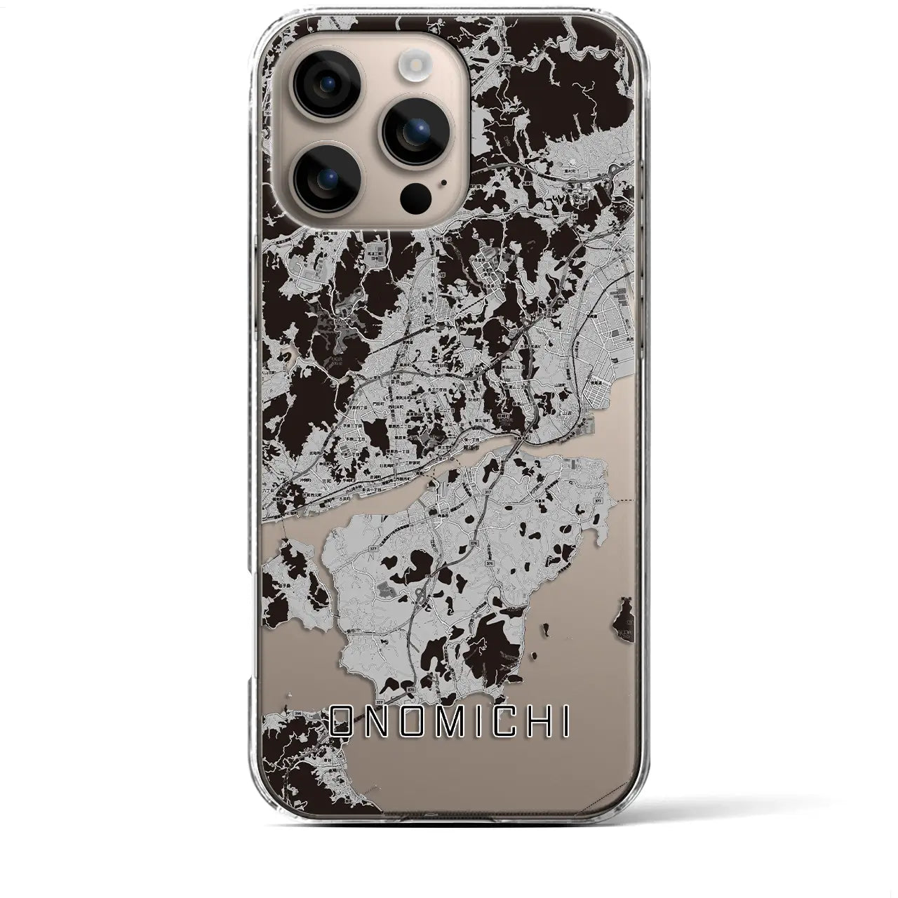 【尾道(広島県)】地図柄iPhoneケース(クリアタイプ)