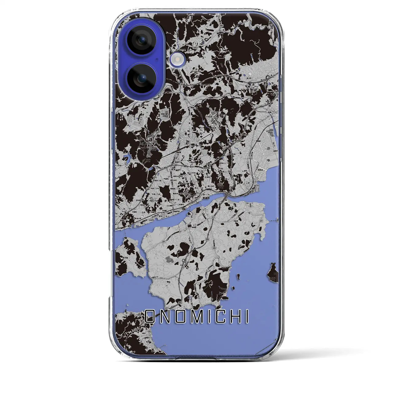 【尾道(広島県)】地図柄iPhoneケース(クリアタイプ)